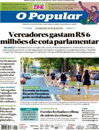 Capa do jornal O Popular 14/02/2026