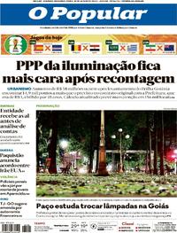 Capa do jornal O Popular 15/06/2026
