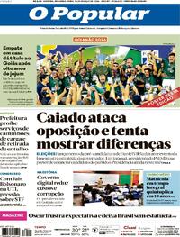 Capa do jornal O Popular 16/03/2026