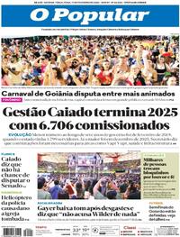 Capa do jornal O Popular 17/02/2026