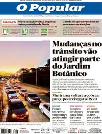 Capa do jornal O Popular 17/07/2026