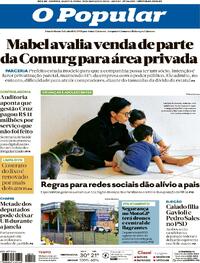 Capa do jornal O Popular 18/03/2026