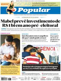 Capa do jornal O Popular 18/04/2026
