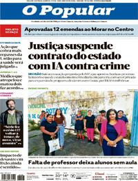 Capa do jornal O Popular 18/06/2026
