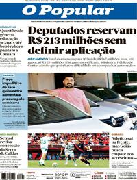 Capa do jornal O Popular 19/01/2026