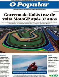 Capa do jornal O Popular 19/03/2026