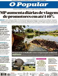 Capa do jornal O Popular 19/05/2026