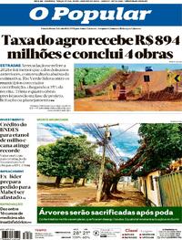 Capa do jornal O Popular 20/01/2026
