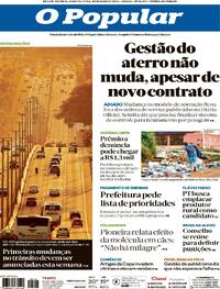 Capa do jornal O Popular 20/05/2026