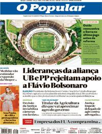 Capa do jornal O Popular 21/04/2026