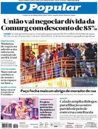 Capa do jornal O Popular 22/01/2026