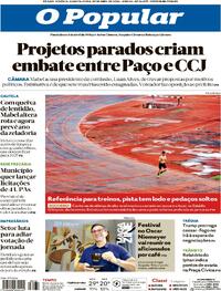 Capa do jornal O Popular 22/04/2026