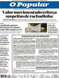 Capa do jornal O Popular 22/05/2026