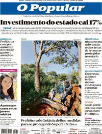 Capa do jornal O Popular 22/06/2026