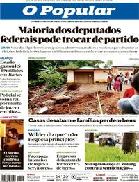 Capa do jornal O Popular 23/01/2026