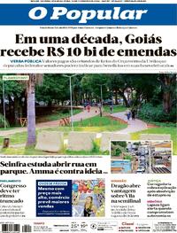 Capa do jornal O Popular 23/02/2026