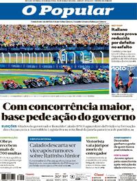 Capa do jornal O Popular 23/03/2026