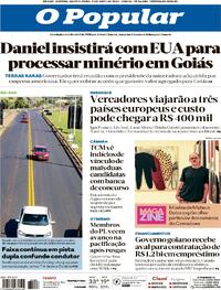 Capa do jornal O Popular 23/04/2026
