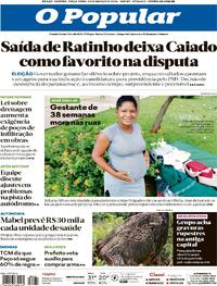 Capa do jornal O Popular 24/03/2026
