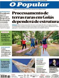 Capa do jornal O Popular 24/04/2026