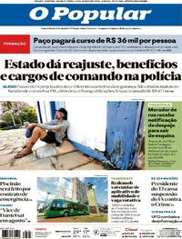 Capa do jornal O Popular 24/06/2026