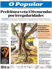 Capa do jornal O Popular 25/02/2026
