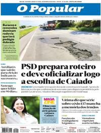 Capa do jornal O Popular 25/03/2026