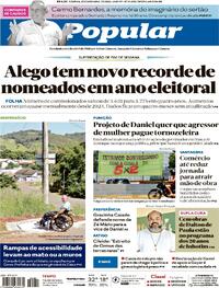 Capa do jornal O Popular 25/04/2026