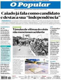 Capa do jornal O Popular 26/03/2026