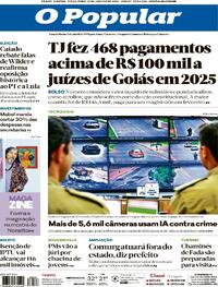 Capa do jornal O Popular 27/01/2026