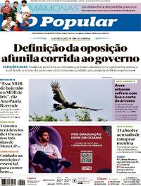 Capa do jornal O Popular 28/02/2026