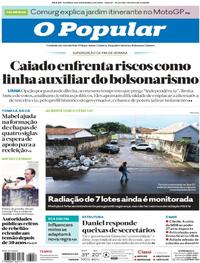 Capa do jornal O Popular 28/03/2026