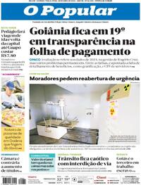 Capa do jornal O Popular 28/04/2026