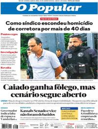 Capa do jornal O Popular 29/01/2026