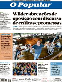 Capa do jornal O Popular 29/06/2026