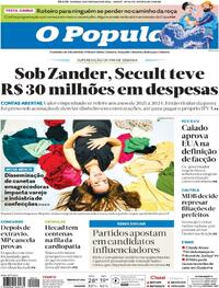 Capa do jornal O Popular 30/05/2026