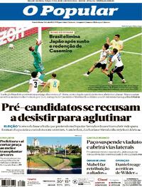Capa do jornal O Popular 30/06/2026