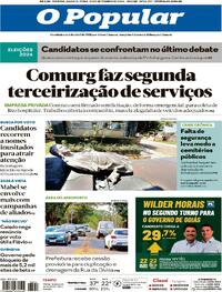 Capa do jornal O Popular 30/09/2026