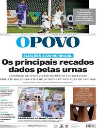 Capa do jornal O Povo 01/12/2020