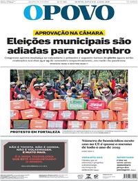 Capa do jornal O Povo 02/07/2020