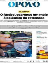 Capa do jornal O Povo 03/07/2020