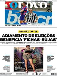 Capa do jornal O Povo 03/09/2020