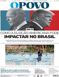 Capa do jornal O Povo 03/11/2020