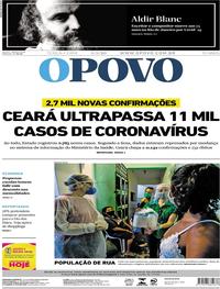 Capa do jornal O Povo 05/05/2020