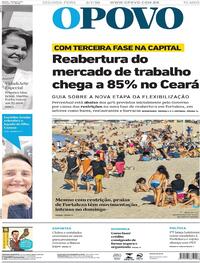 Capa do jornal O Povo 06/07/2020