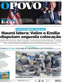 Capa do jornal O Povo 07/11/2020