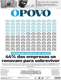 Capa do jornal O Povo 10/06/2020