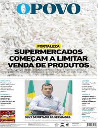 Capa do jornal O Povo 12/09/2020