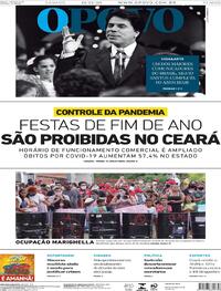 Capa do jornal O Povo 12/12/2020