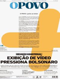 Capa do jornal O Povo 13/05/2020